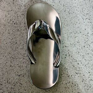 Metallic Silver Flip Flop Sandal